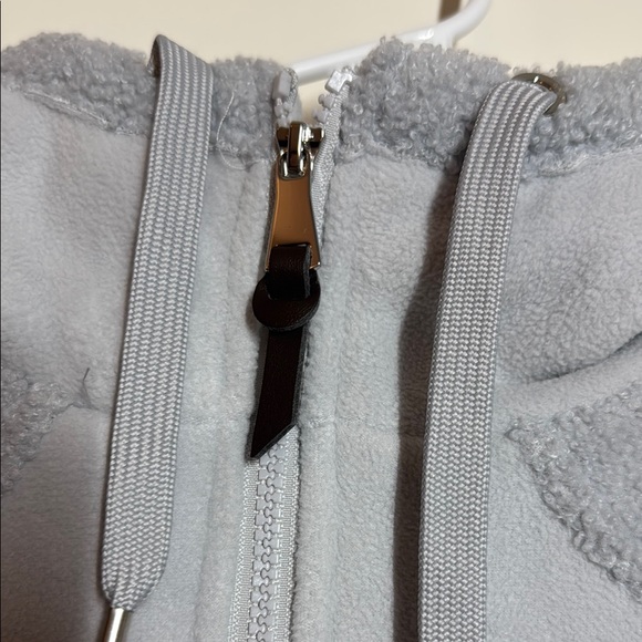 1 Madison Gray Teddy Jacket with Hood and Zipper - Picture 4 of 6